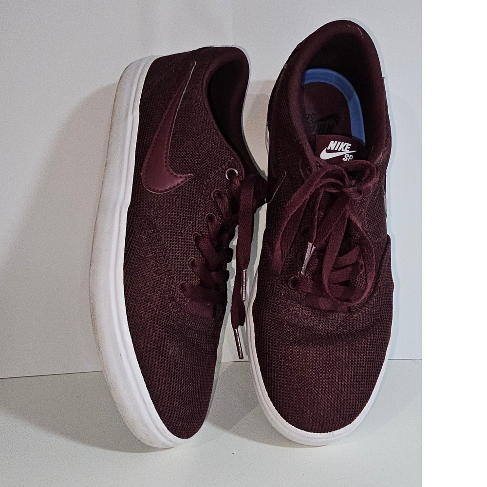 Nike SB Burgundy Mesh Low Top Sneakers Skate Shoes Men Size 10 - Picture 6 of 13